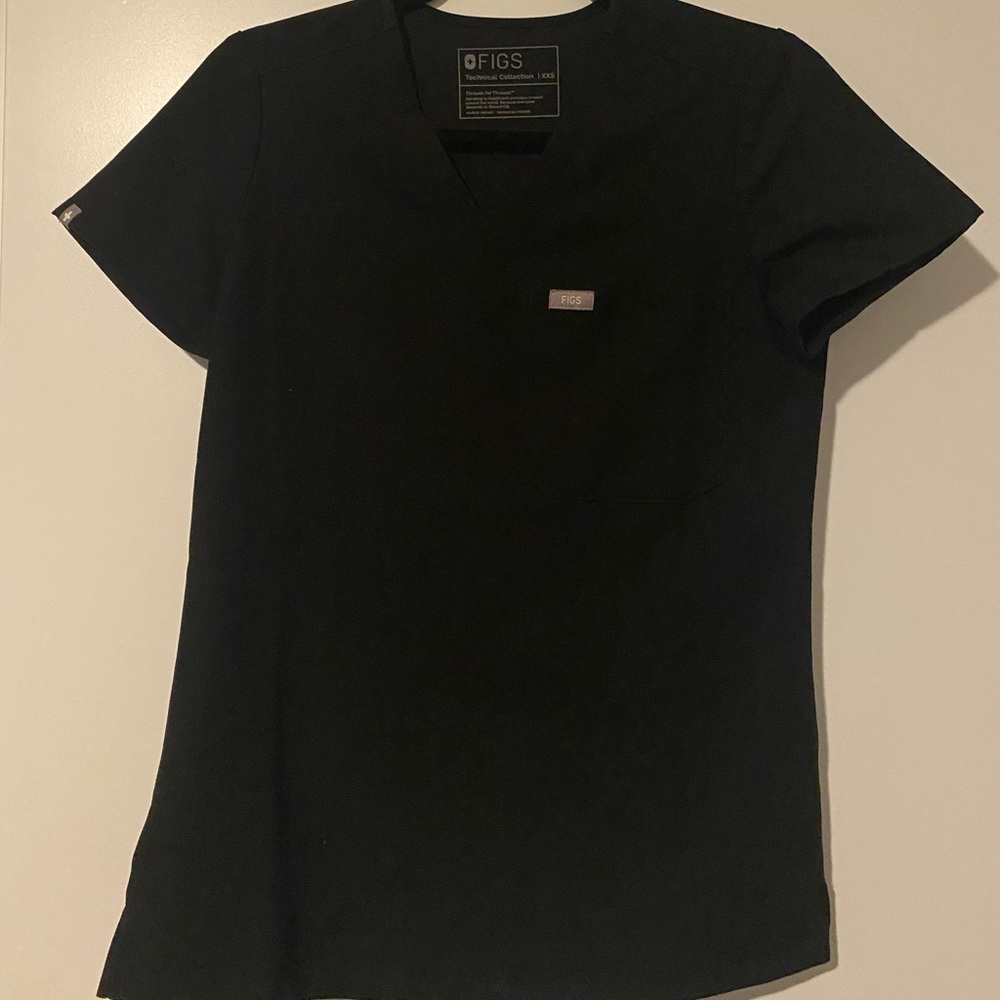 Figs XXS Scrub top black Catarina
